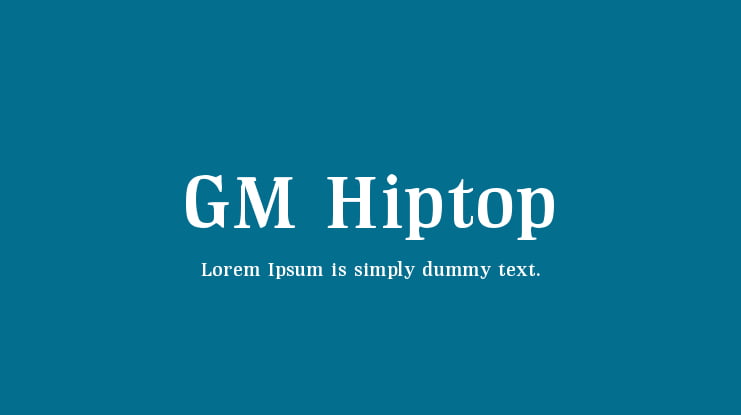 GM Hiptop Font