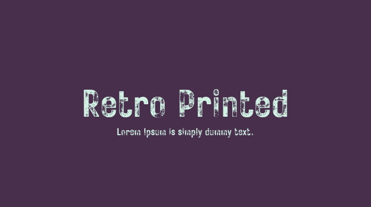 Retro Printed Font