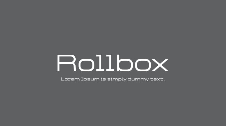 Rollbox Font Family