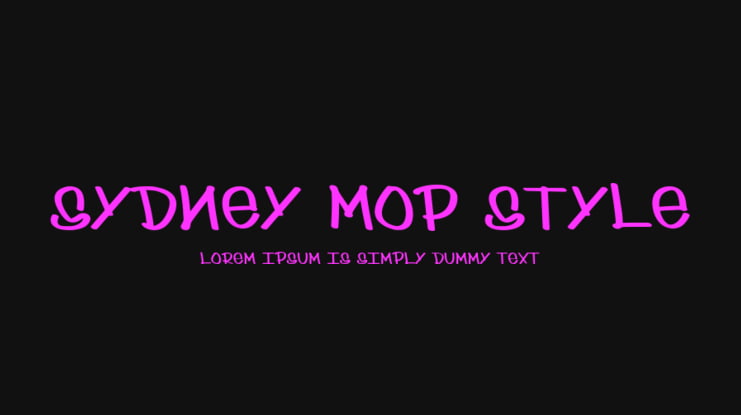sydney mop style Font