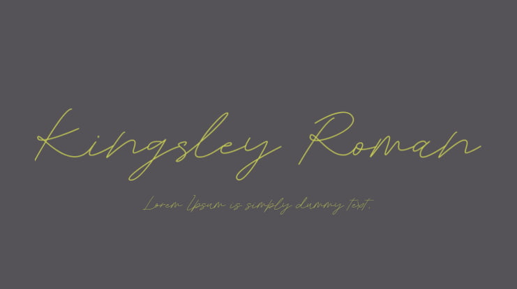 Kingsley Roman Font