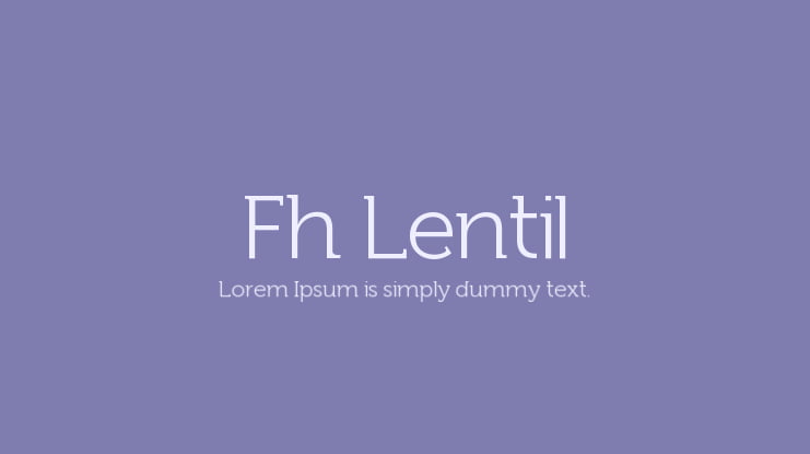 Fh Lentil Font