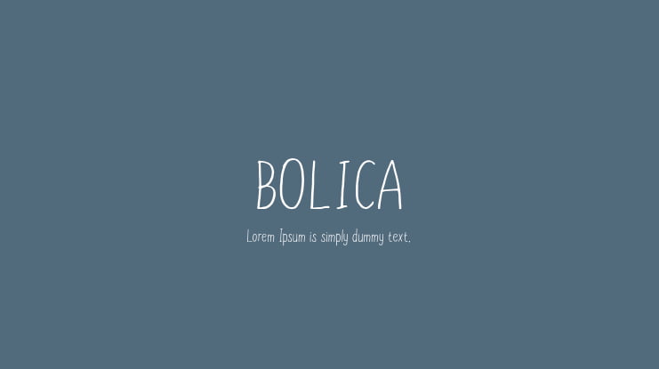 BOLICA Font