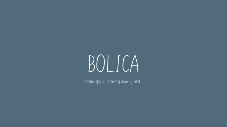 BOLICA Font
