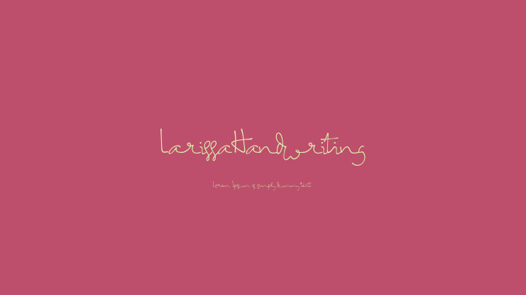 LarissaHandwriting Font