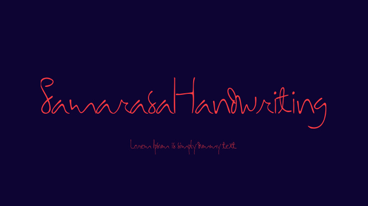 SamarasaHandwriting Font