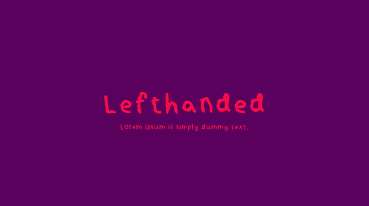 Lefthanded Font Family