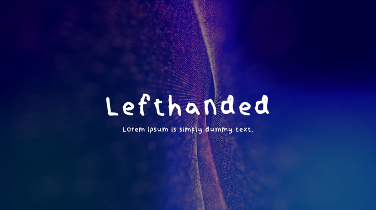 Lefthanded Font Family