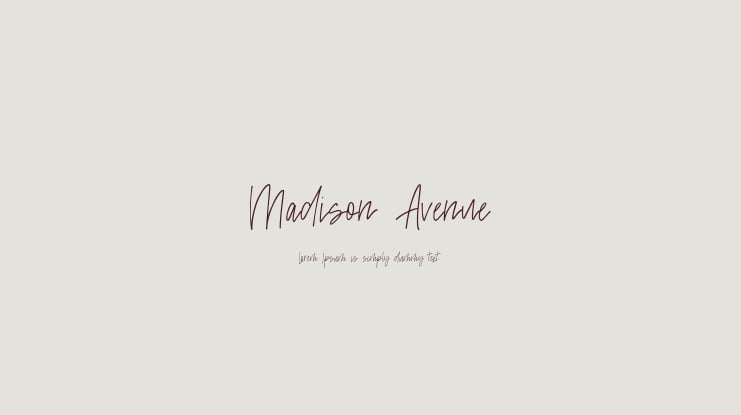 Madison Avenue Font