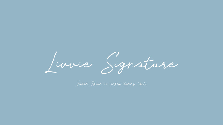 Livvie Signature Font