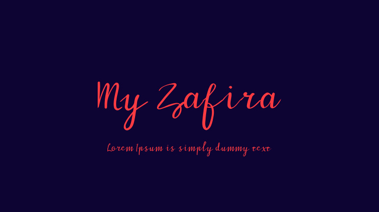 My Zafira Font