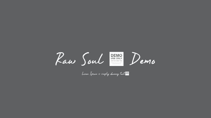 Raw Soul - Demo Font