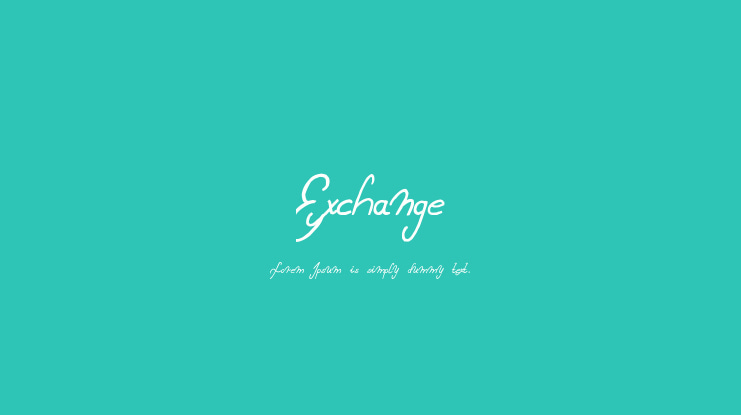Exchange Font
