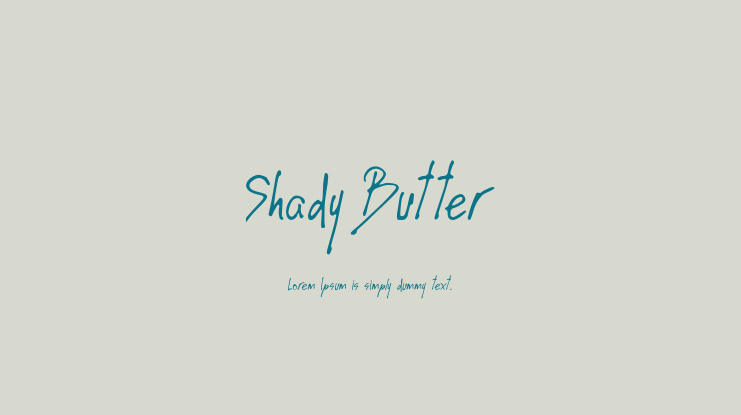 Shady Butter Font