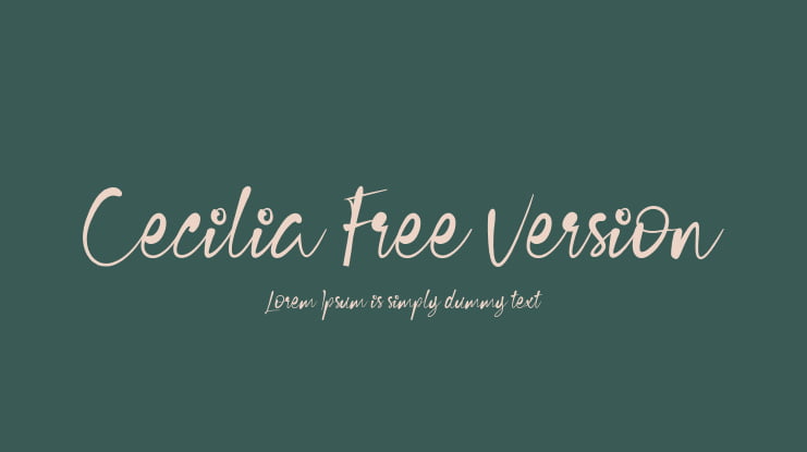 Cecilia Free Version Font