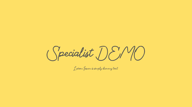 Specialist DEMO Font Family