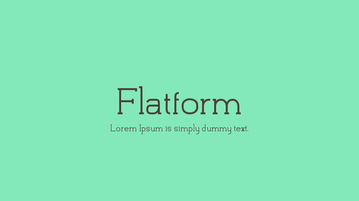 Flatform Font