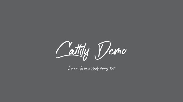 Cattily Demo Font