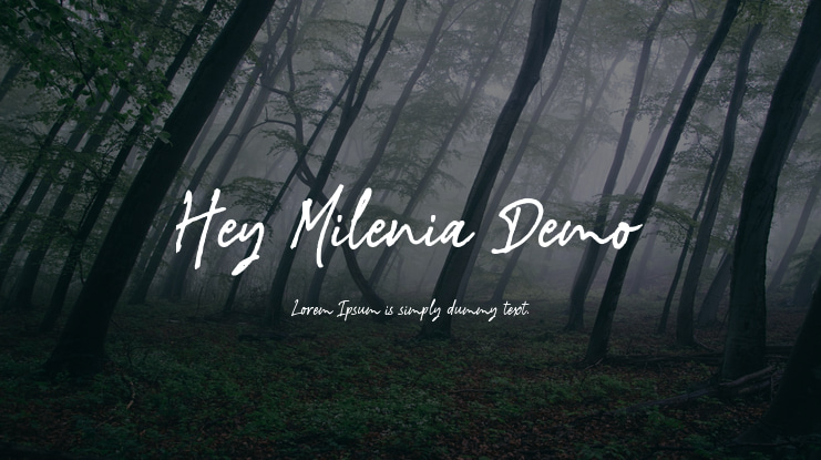 Hey Milenia Demo Font