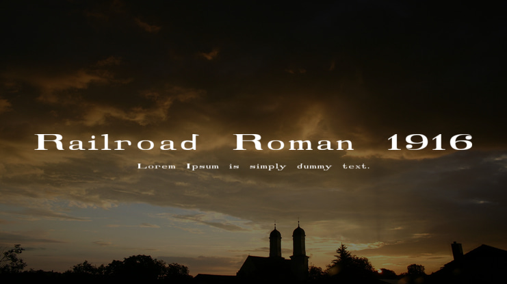 Railroad Roman 1916 Font Family
