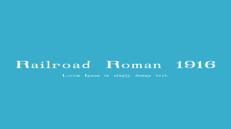 Railroad Roman 1916 Font Family