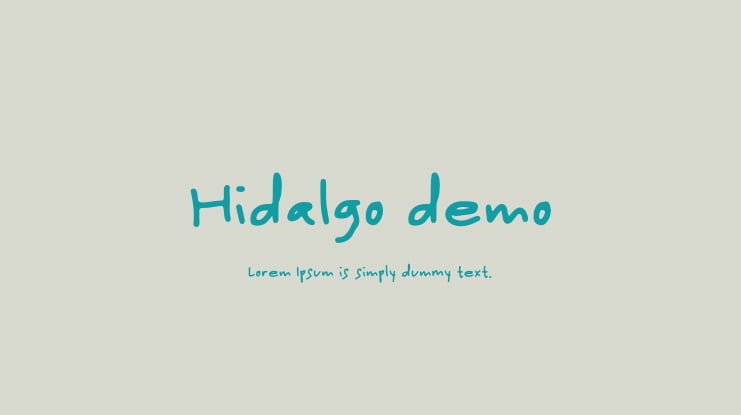Hidalgo demo Font