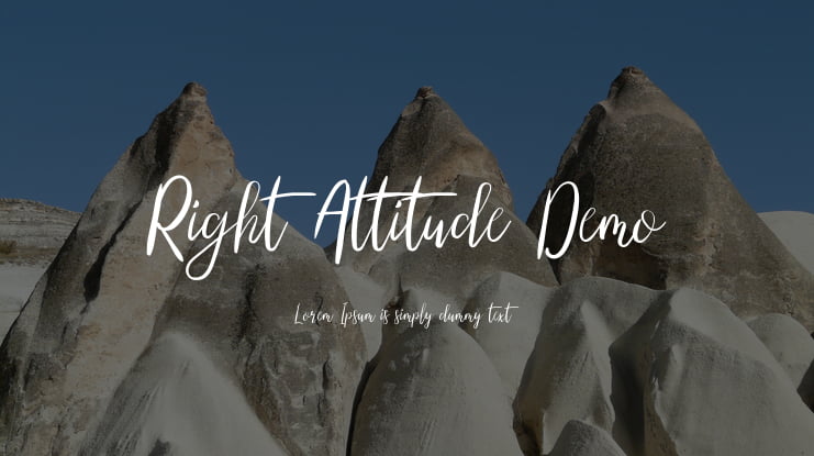 Right Attitude Demo Font