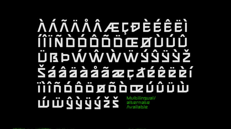 Teroxia - Robotic Typeface Font