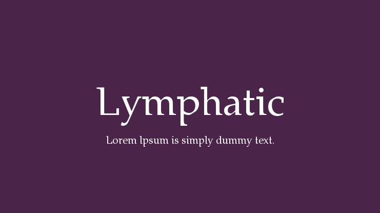Lymphatic Font