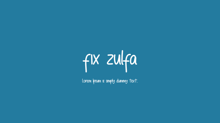 fix zulfa Font