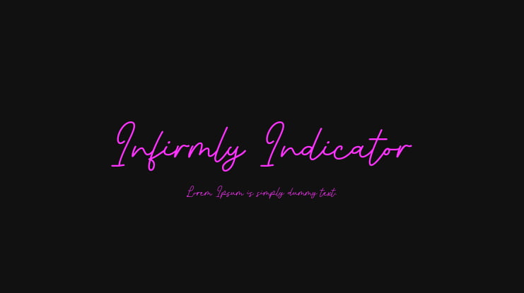 Infirmly Indicator Font