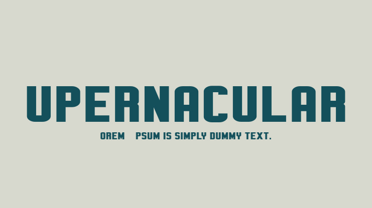 Supernacular Font