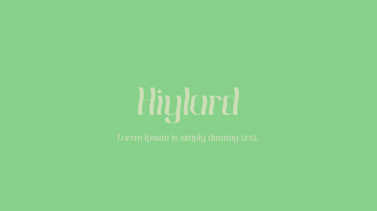 Hiylard Font