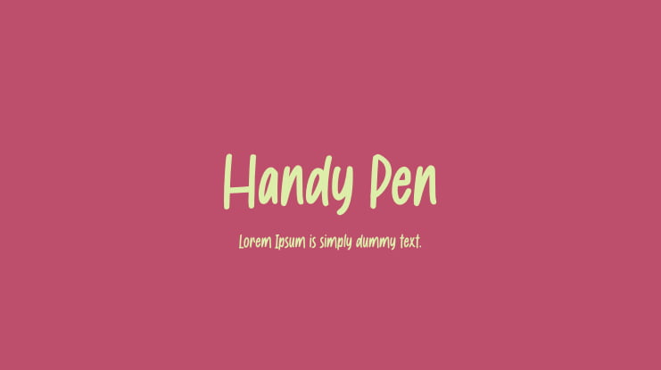 Handy Pen Font