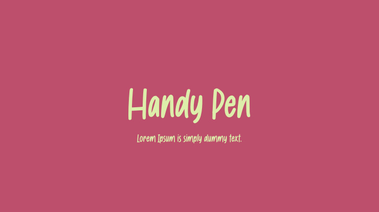 Handy Pen Font