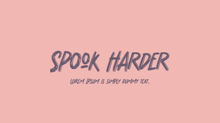Spook Harder Font