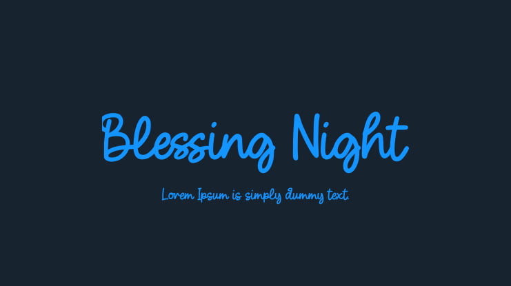 Blessing Night Font
