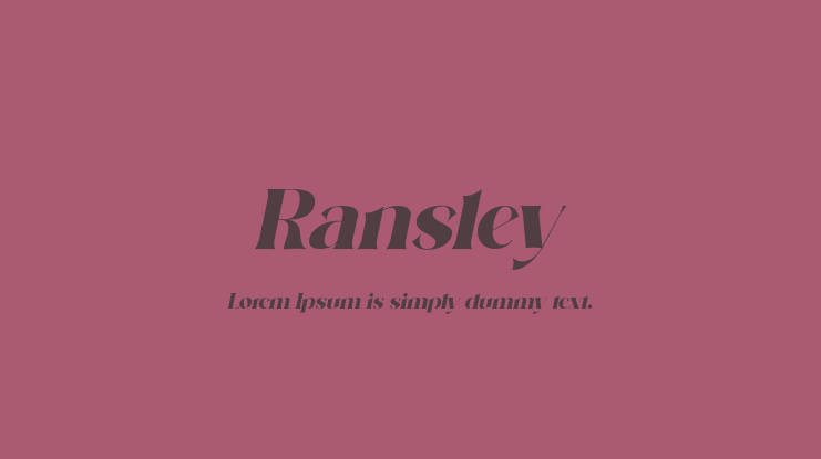 Ransley Font