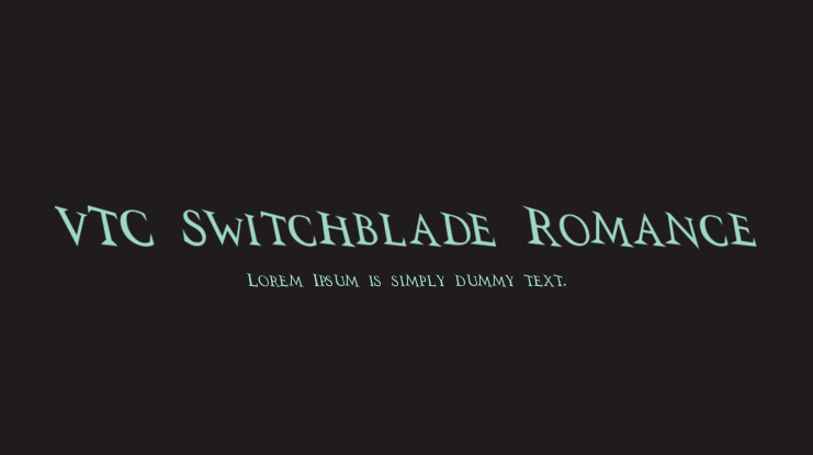 VTC Switchblade Romance Font Family