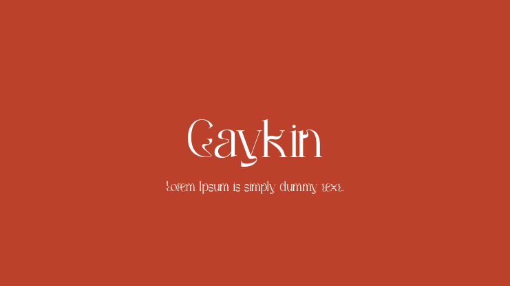 Gaykin Font