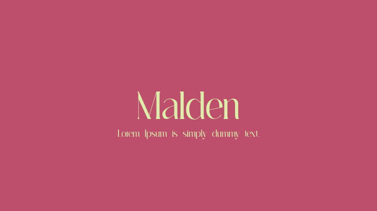 Malden Font