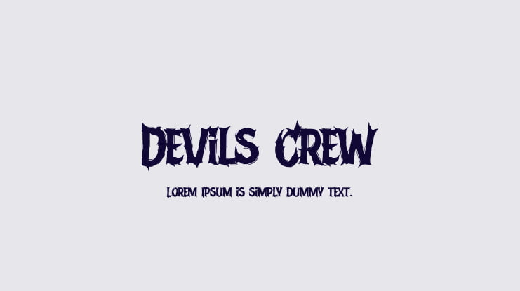 Devils Crew Font