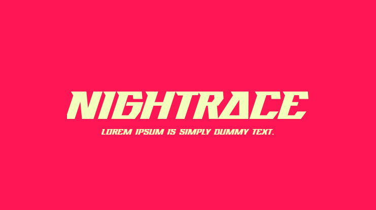 Nightrace Font