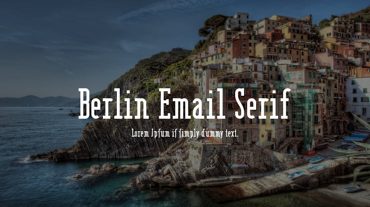 Berlin Email Serif Font Family