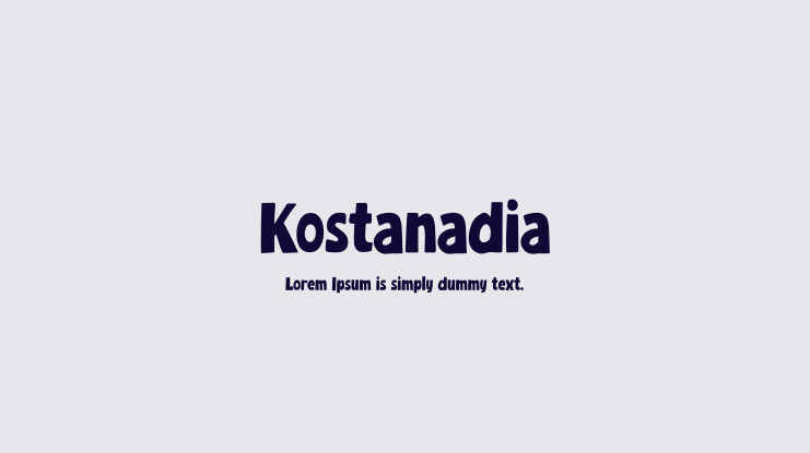 Kostanadia Font