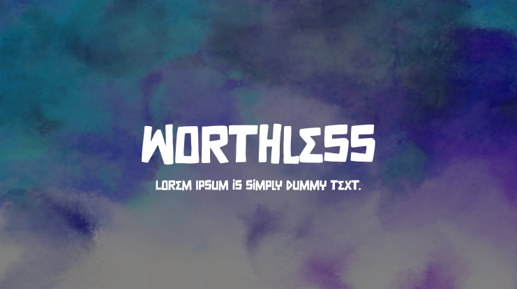 Worthless Font