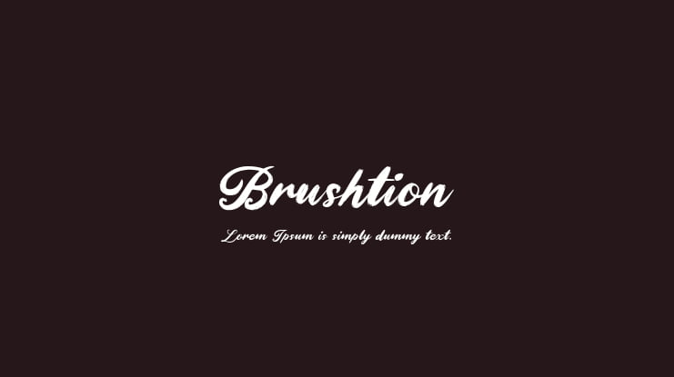 Brushtion Font