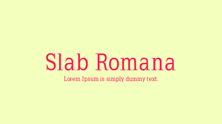 Slab Romana Font Family