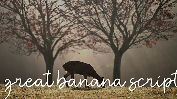great banana script Font