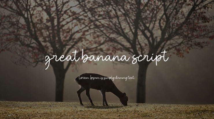 great banana script Font